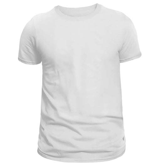 White Round Neck Cotton T-Shirt 180-200 GSM