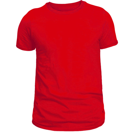 Red Round Neck Cotton T-Shirt 180-200 GSM