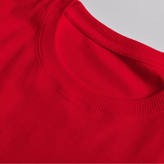 Red Round Neck Cotton T-Shirt 180-200 GSM