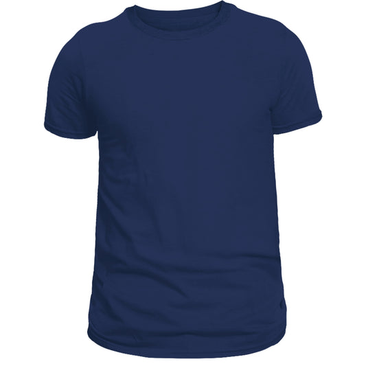 Navy Blue Round Neck Cotton T-Shirt 180-200 GSM