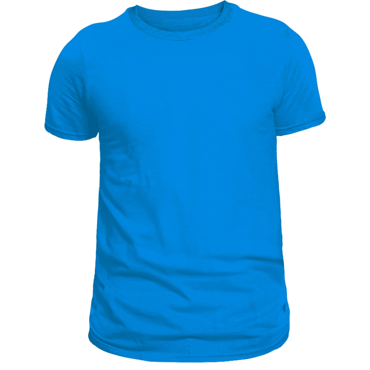 Sky BlueRound Neck Cotton T-Shirt 180-200 GSM