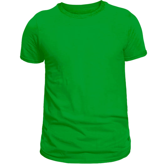 Green Round Neck Cotton T-Shirt 180-200 GSM