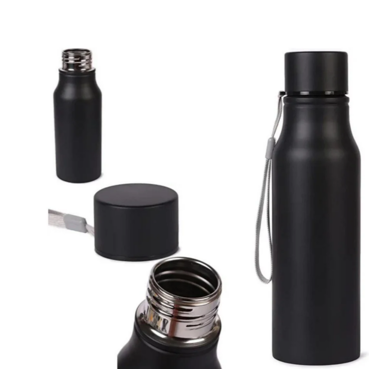 Steel Sipper Black  Bottle