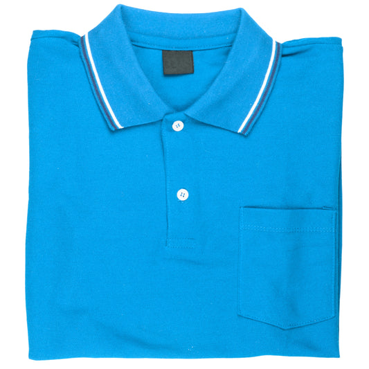 Sky Blue Pc Matty  Polo T shirt 180 to 200 Gsm With Pocket
