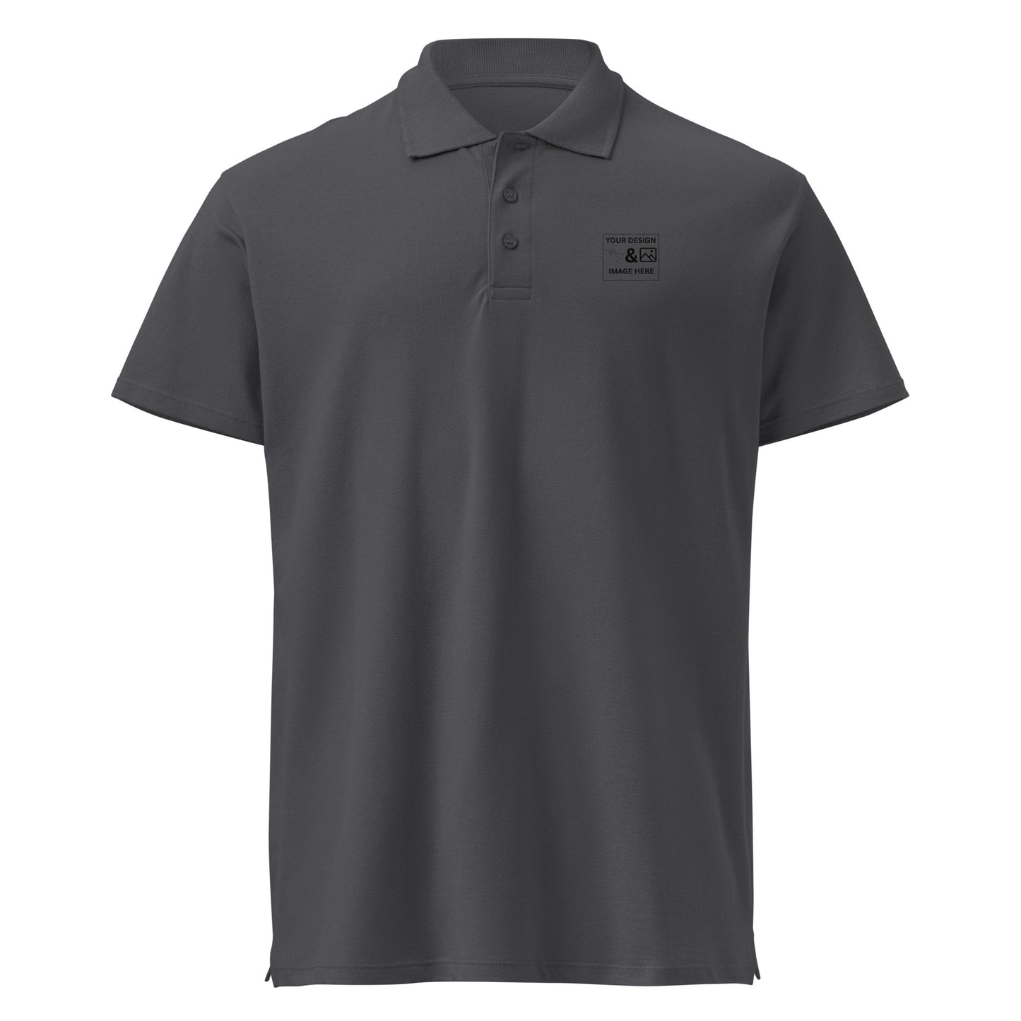 Grey Cotton Polo T shirt 180 to 200 Gsm